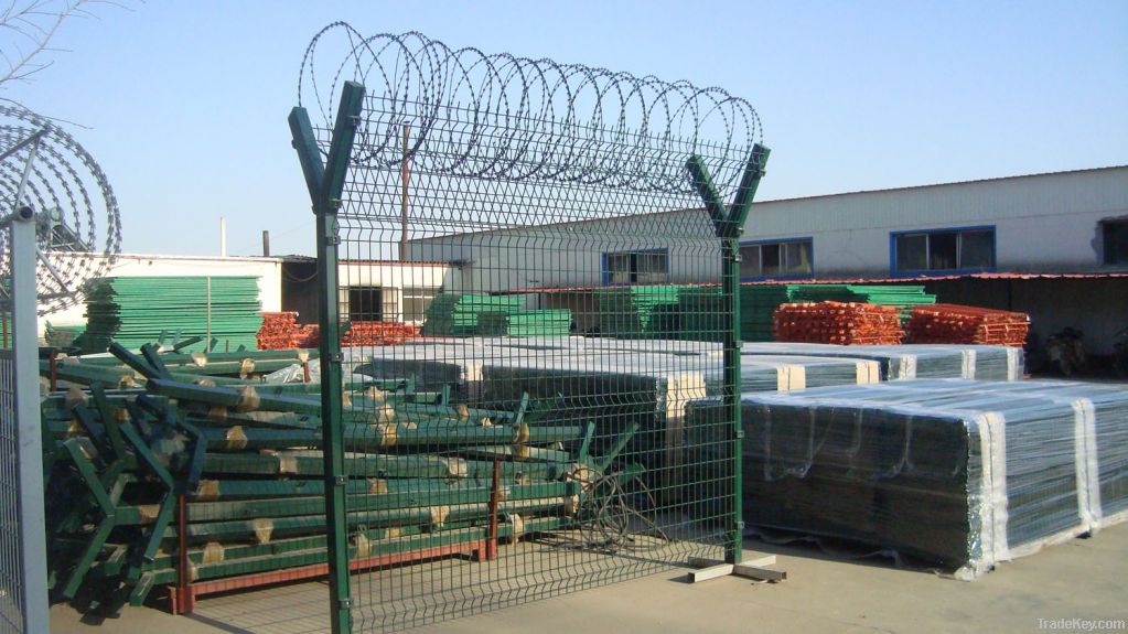 Y type Airport Security Fence(with razor wire)