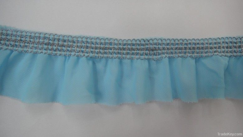 2013  thread of elasticity decorated smooth organza lace