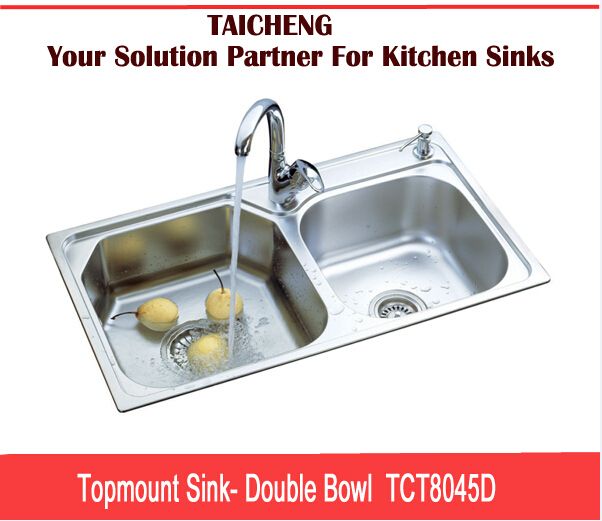 Double Dowl Sink TCT8045D Kitchen Sinks Wholesale
