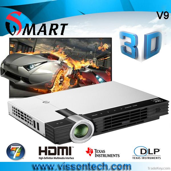 Windows 7 OS 3D all in one dlp projector 3D projector
