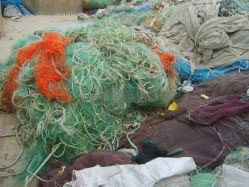 Waste fishing net scrap