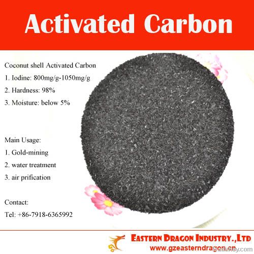 granular cocount shell based active carbon for refining sugar