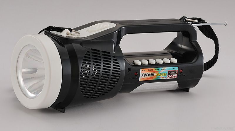 Torch radio with rechargeable battery