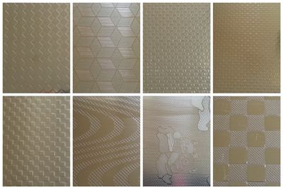 Embossed stainless steel decorative plate
