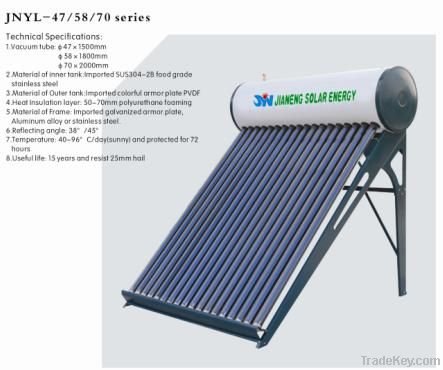 Compact unpressure solar water heaters