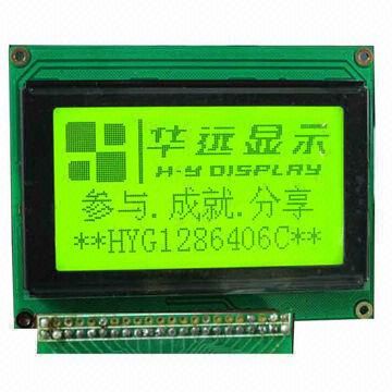 HYG1286406C-VK  Graphic 128 x 64 Dot Matrix Graphic STN Positive LCD Display with NT7107C Controller