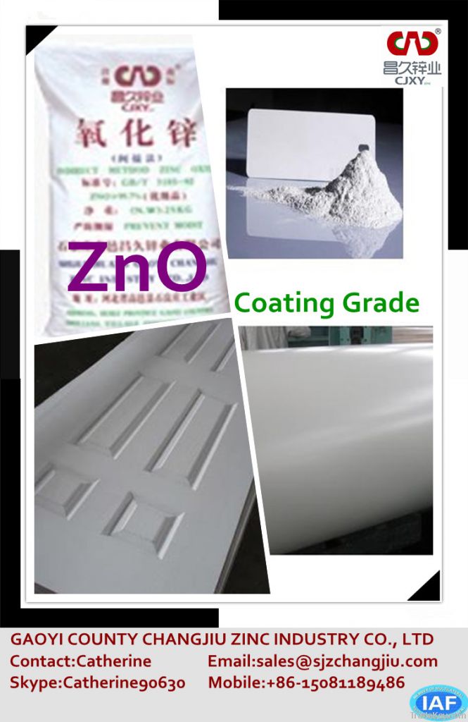 Changjiu Brand Coating Grade Zinc Oxide