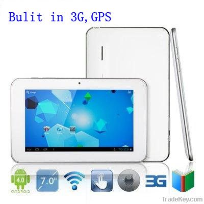 7 inch tablet pc , built in 3G dual SIM card solt and GPS