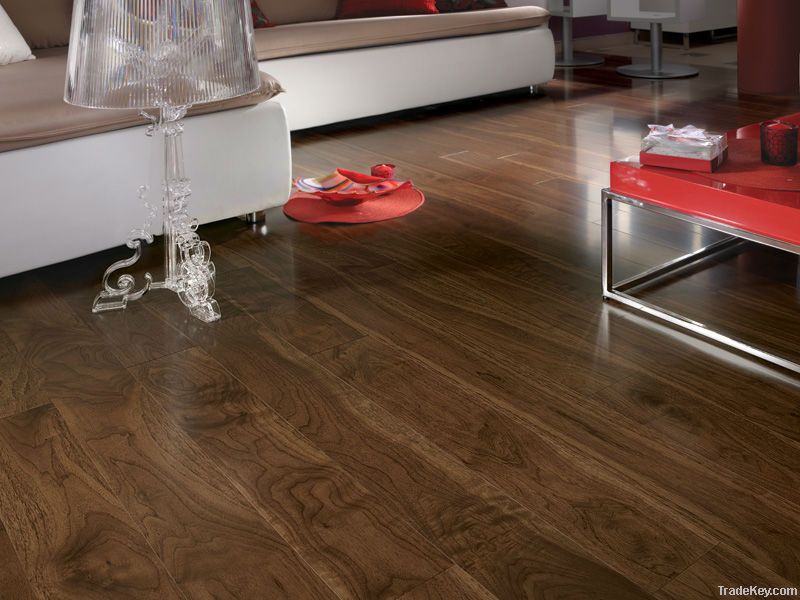 Walnut engineered flooring