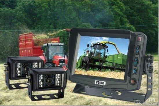 7 inch digital color LCD Quad monitor Rearview camera