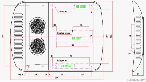 12KW high quality auto minbus air conditioner device