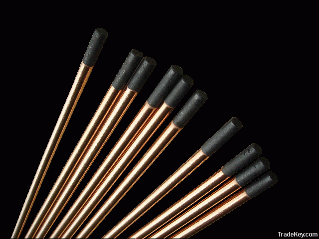 DC Copper coated pointed gouging rods