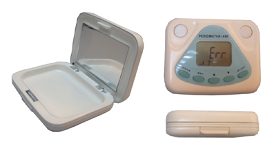 Pedometer with Body Fat Analyzer and Cosmetic Box