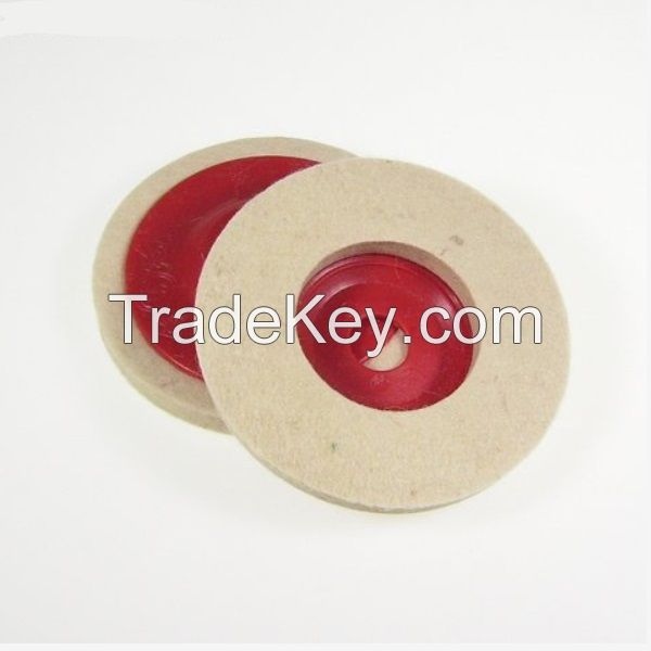 Felt polishing wheels made from 100% wool