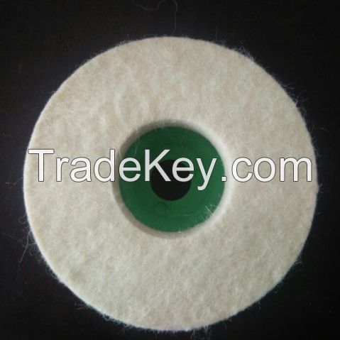 Felt polishing wheels made from 100% wool