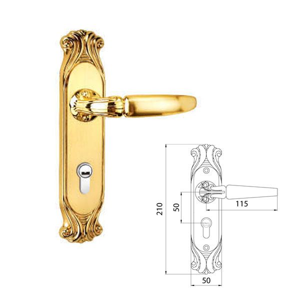 CDz Series Mortise Lock with Brass Panel