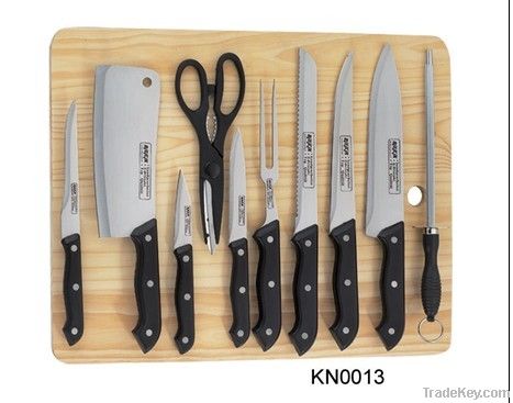 knife set with cutting board