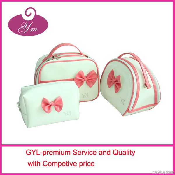 Hot sales fashion lady PU cosmetic bags set wholesale from China