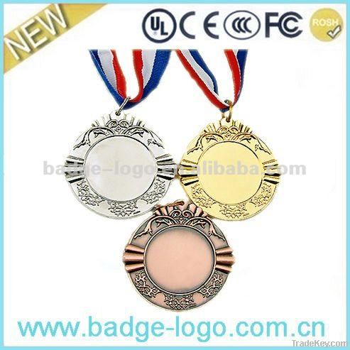 2013 custom metal sports medal and trophies with ribbon