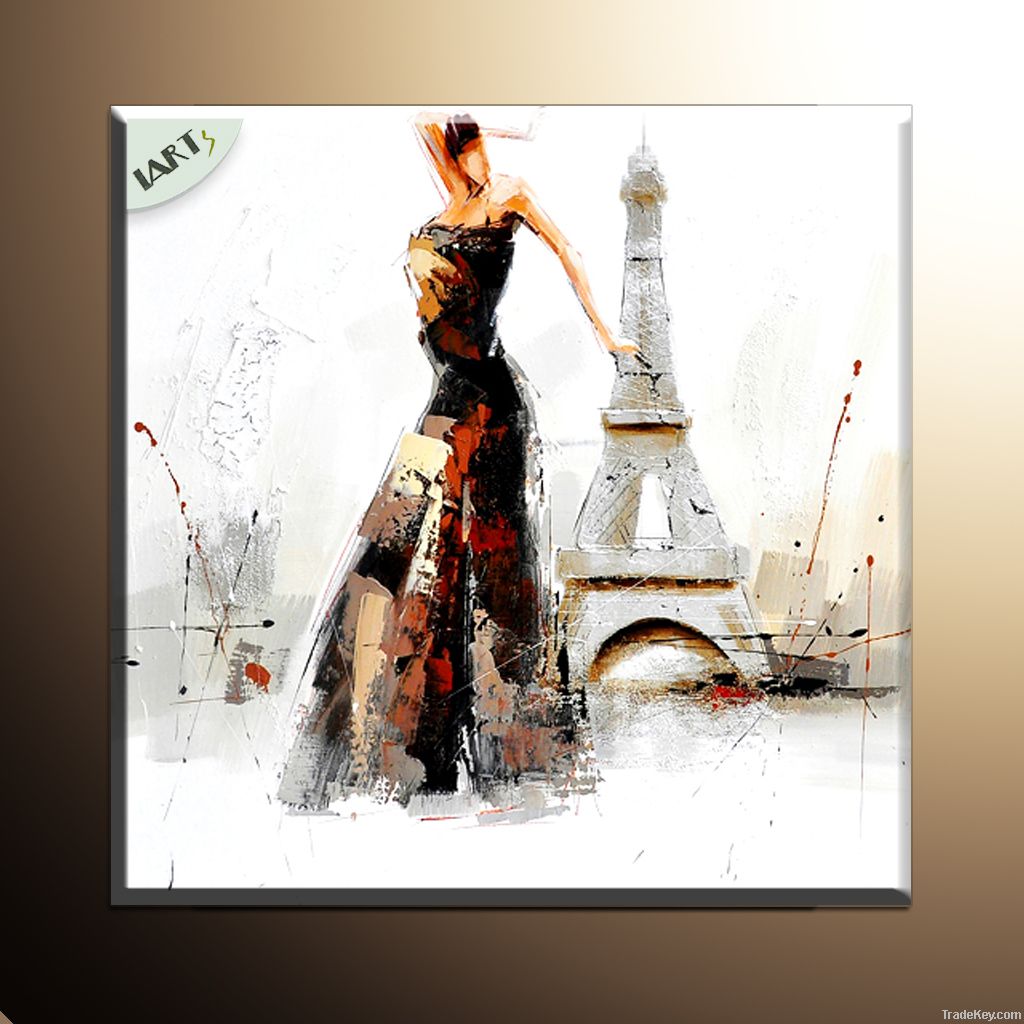 Eiffel Tower beautiful grace girl nude sexy photo hot new morden oil p