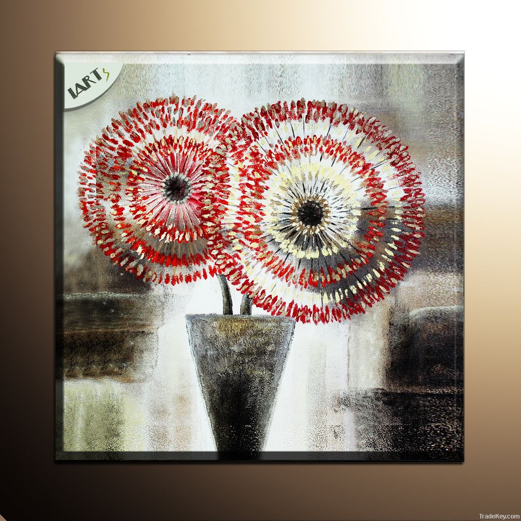 Canvas flower art Home decoration Handmade Oil Painting