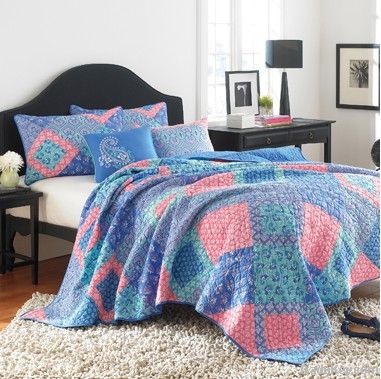 washable embroidery patchwork quilt bedding