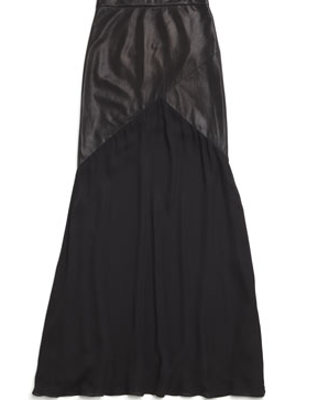 Cheyleigh Leather-Top Maxi Skirt
