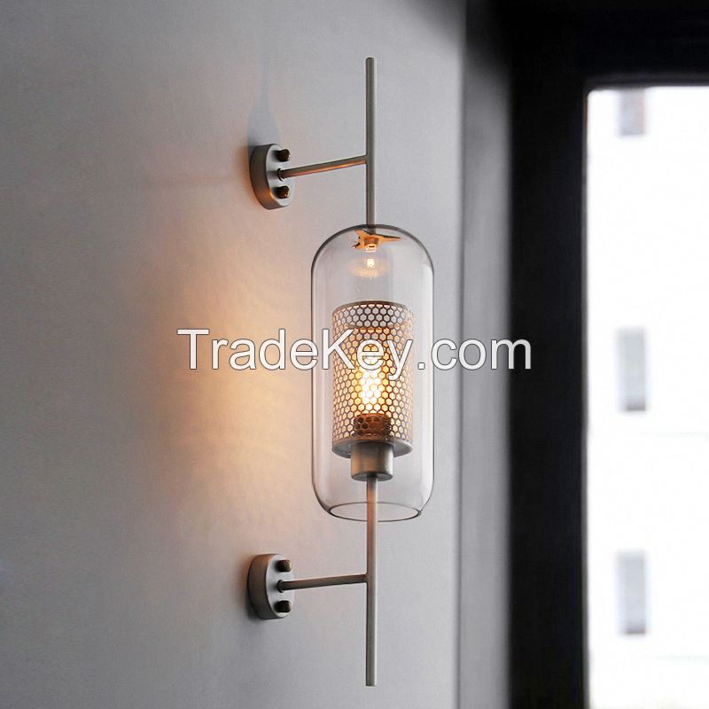 Hotel Project Gold Modern Glass Wall Sconces Light, Wall Lamp For Lobby, Bathroom, Corridor