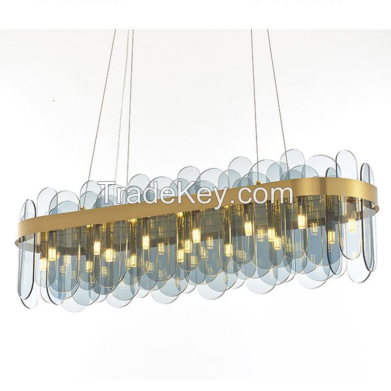 Luxury contemporary Indoor living room hotel lobby modern crystal chandelier pendant lights