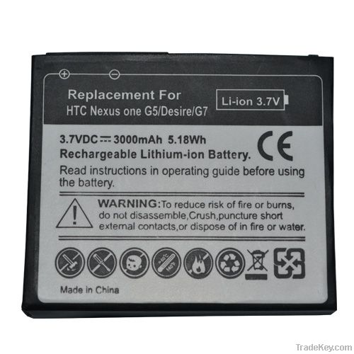 Extended mobile phone batteries HTC G5/G7