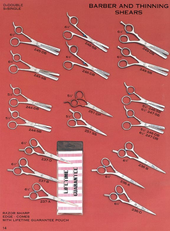 Barber scissors and Thinners