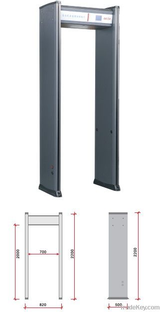 walkthrough gate k608 for metal detected