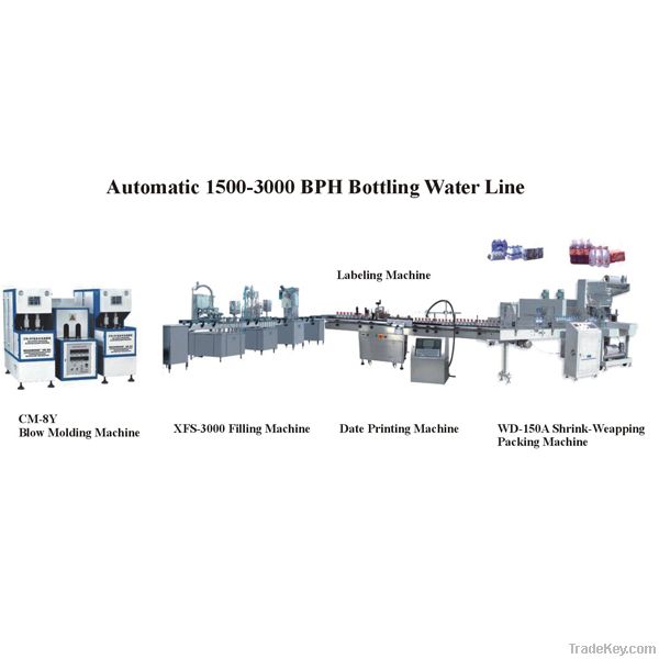1500-3000BPH Semiautomatic Water bottling Plant