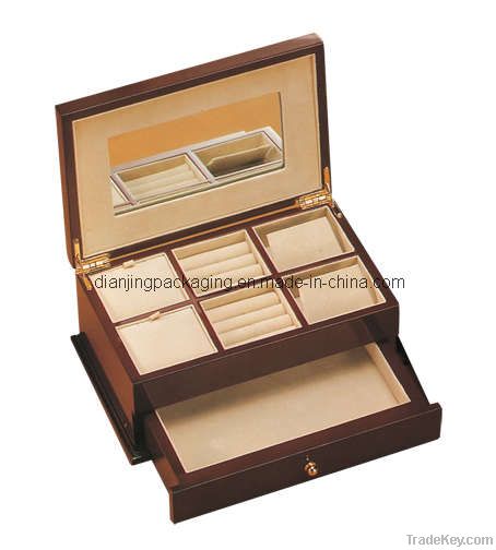 Luxury Mirror Jewelry Wooden Box