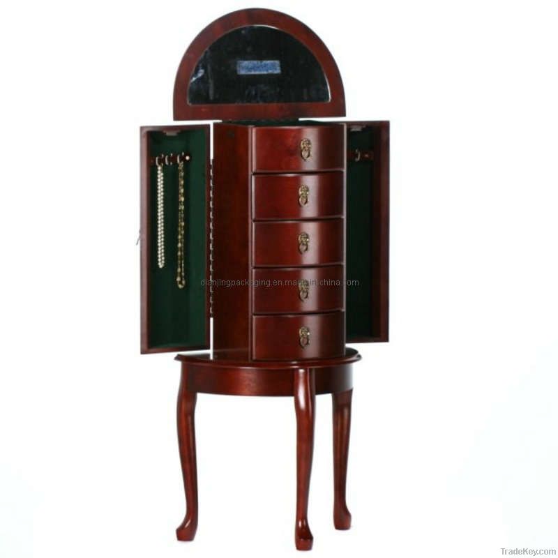 Queen Victoria Cherry Mirror Jewelry Armoire Box