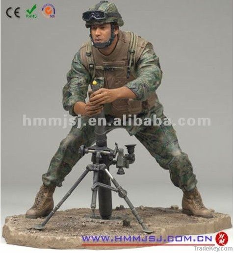 customized military soldier with gun