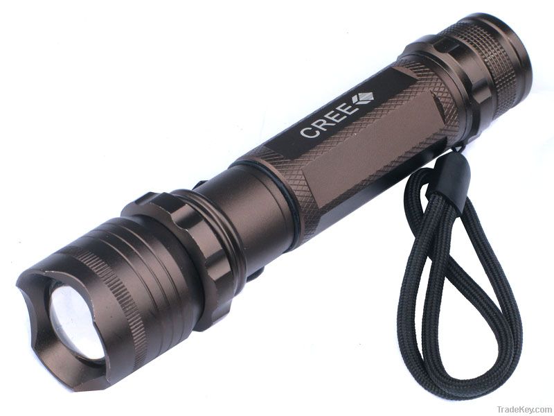 Titanium UItraFire CREE XP-E LED 5-Mode Rechargeable Flashlight