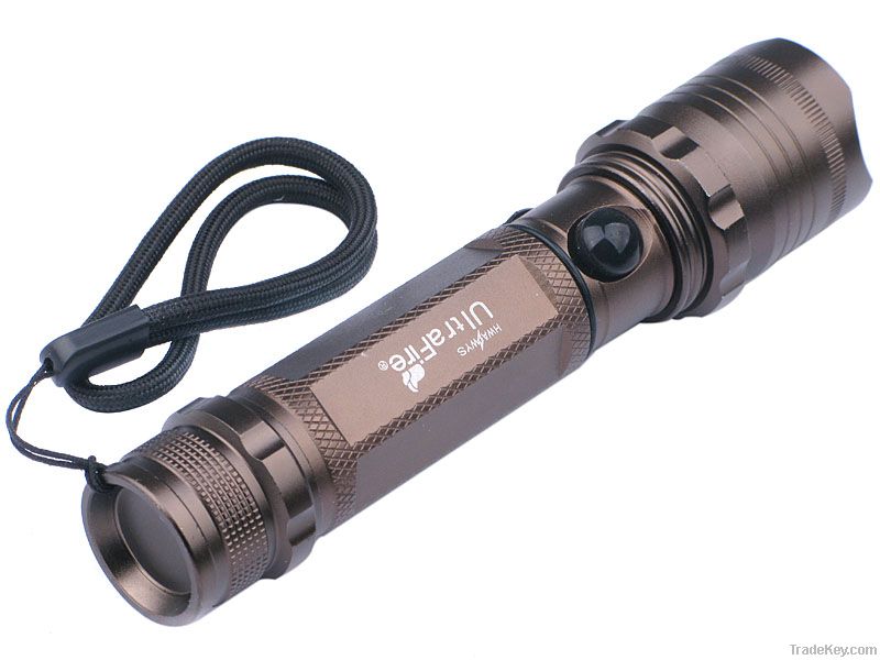 Titanium UItraFire CREE XP-E LED 5-Mode Rechargeable Flashlight