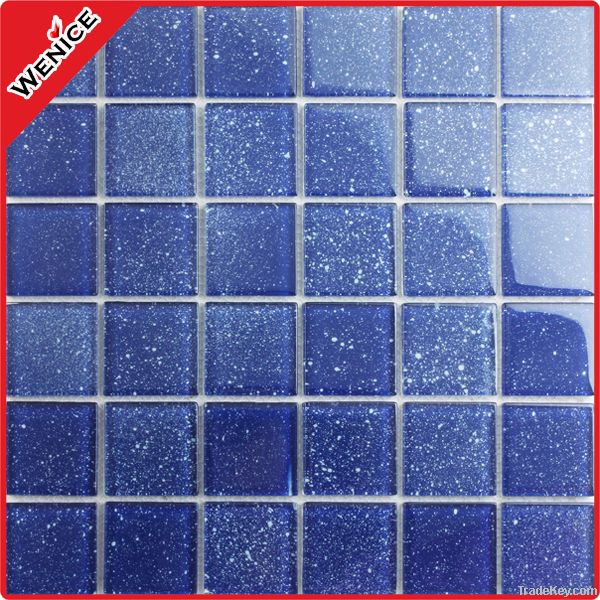 Blue glass mosaic