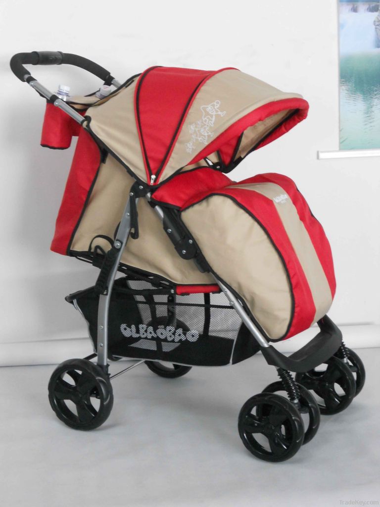 baby stroller with one hand folding system