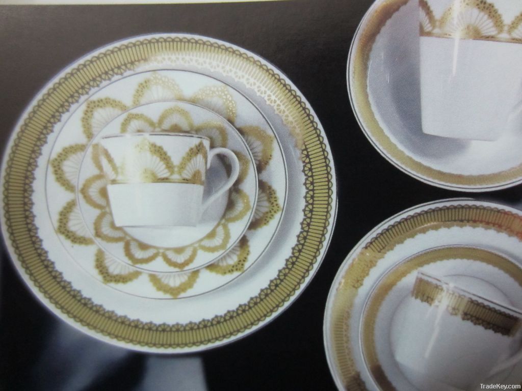 round shape 20pc dinner set with gold decoration