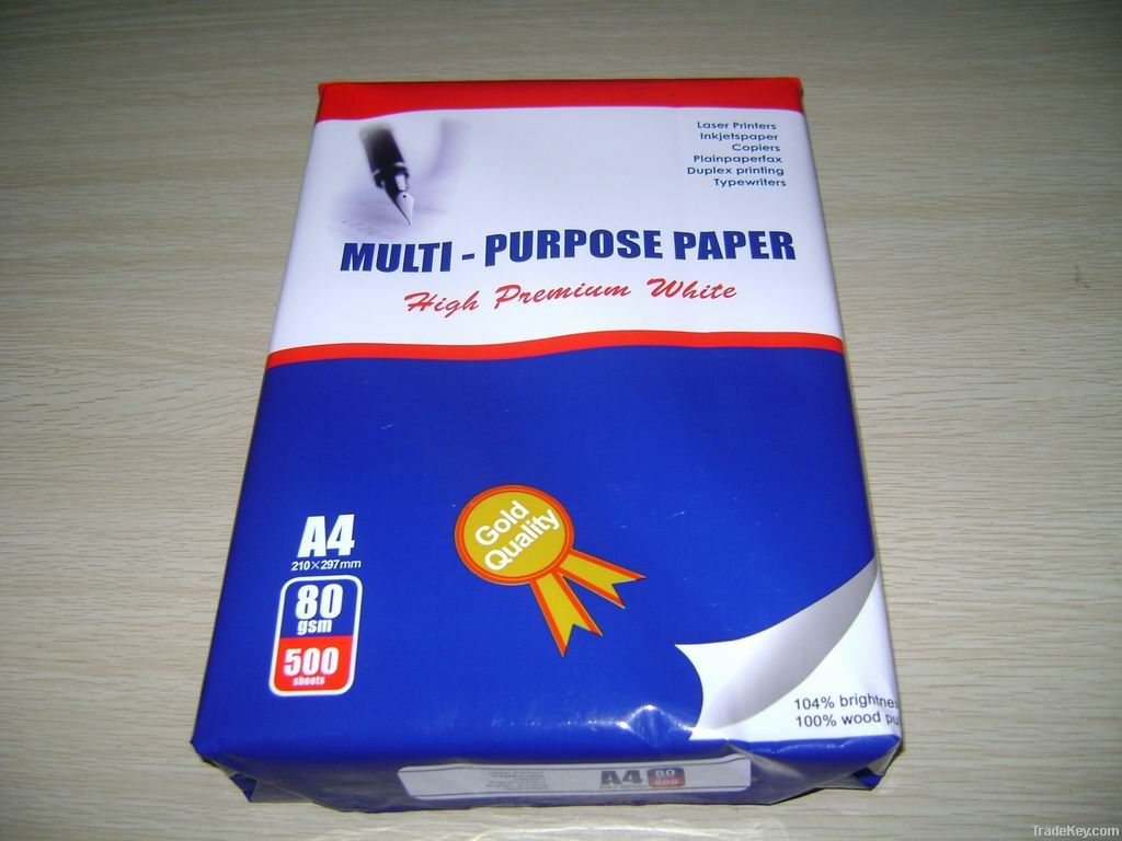 100% wood pulp paper copy 80gsm