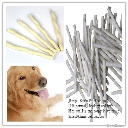 expanded twisted stick for dog chews
