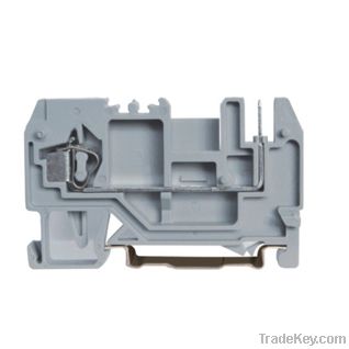 Rail-mounted spring cage clamp terminal blocks