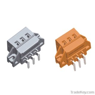 PCB terminal block with spring-cage connection