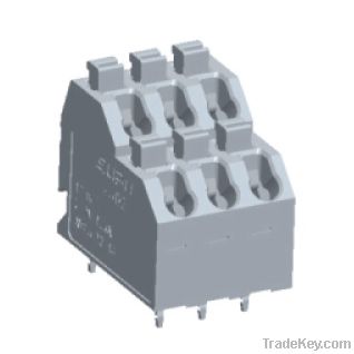 PCB terminal block with spring-cage connection