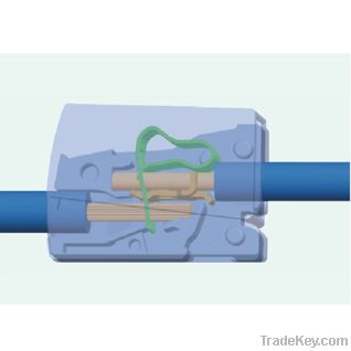 Pushwire connection for building installation