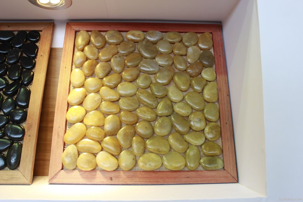 yellow pebble stone tile, decorative tile