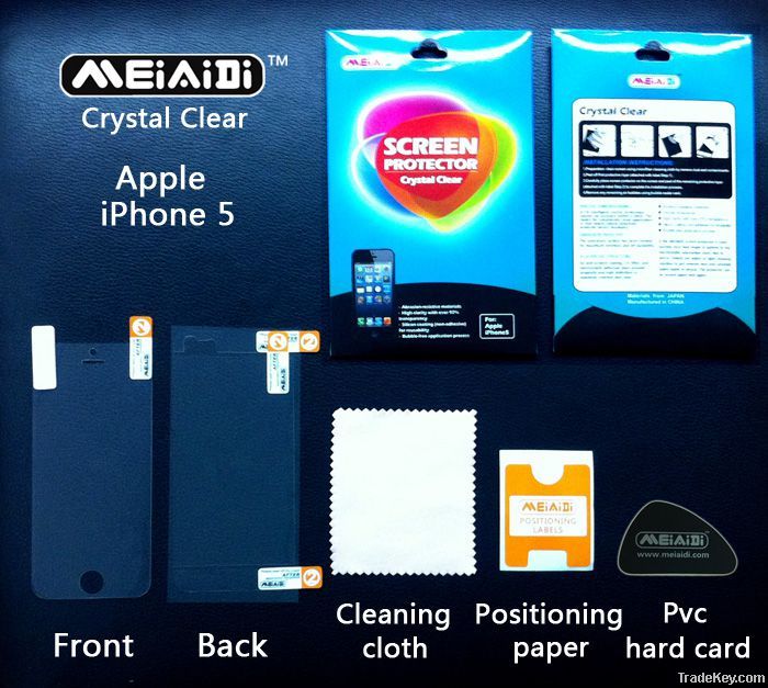 Crystal clear screen protector for iphone 5 and more