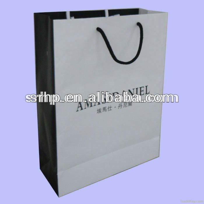 high quality paper shopping bag with rope handle wholesale,